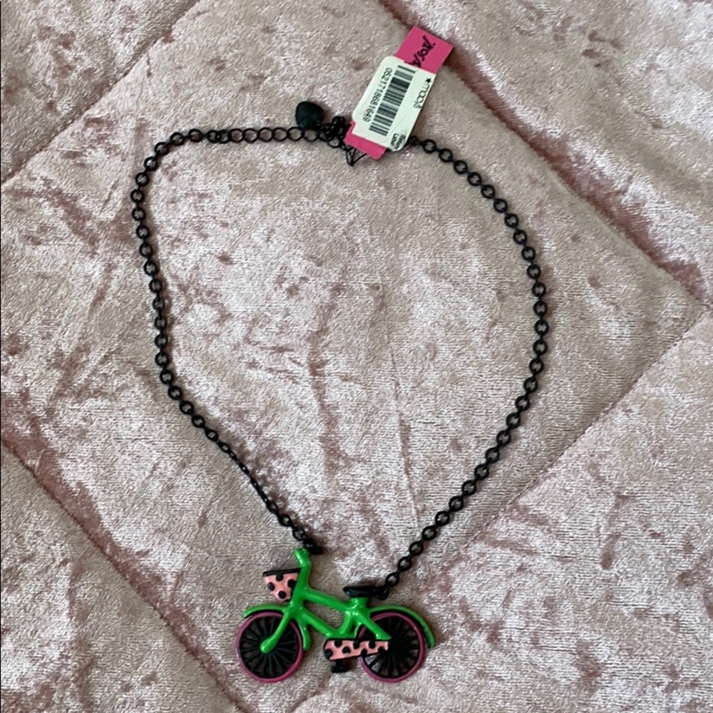 Betsey Johnson Bicycle necklace